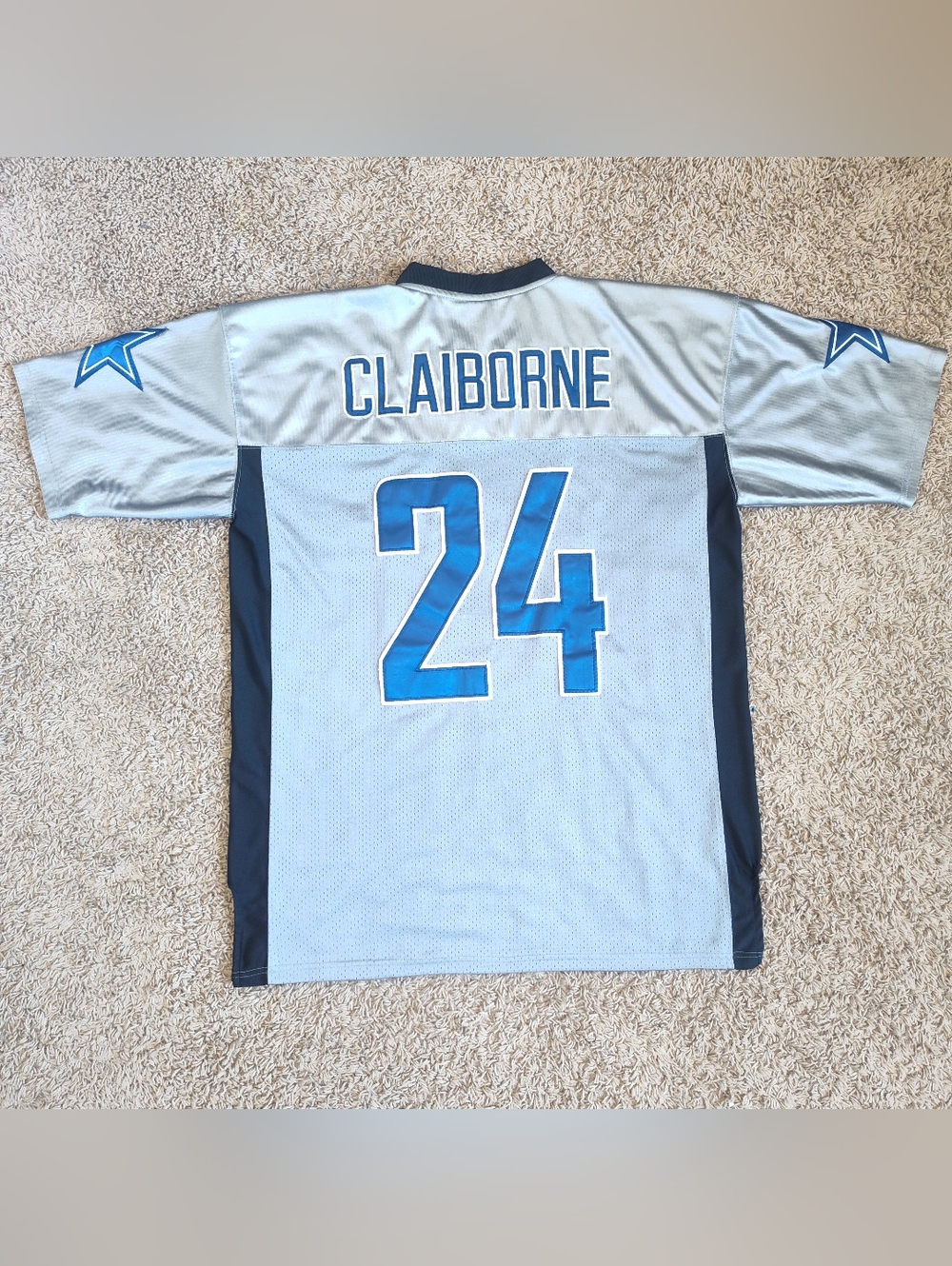Dallas Cowboys Jersey Rare Gray Reebok Alternate Mens 54 Claiborne #24 NFL